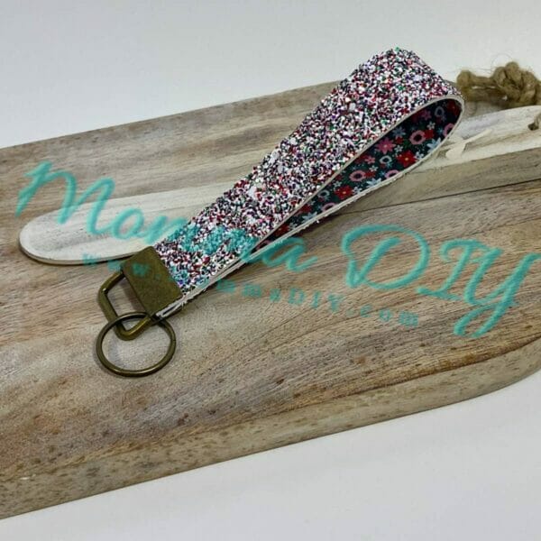 Multiclored_Floral Wristlet Keychain