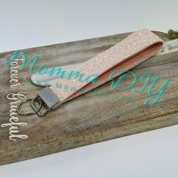 Peach Wristlet Keychain